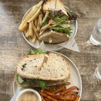 Vegan Sandwich with sweet potato fries   at Wheeler's Cafe in Penang
