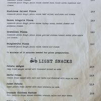 Pizza & Light Snacks Menu  at Wheeler's Cafe in Penang