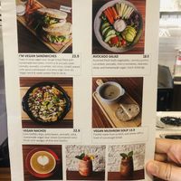 Vegan menu page at Wheeler's Cafe in Penang