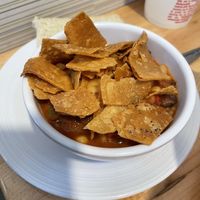 Vegetarian chili (vegan )  at Gateway Market in Des Moines