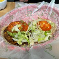 Black bean burger   at Gateway Market in Des Moines