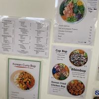 Bibimbop is vegan and labeled vegan on the menu  at Bop & Roll in Sutherland