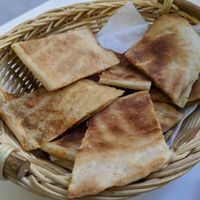 Homemade bread with leek & herbs at Annette in Sofia