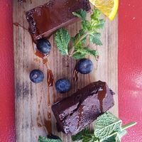 Fudge brownies at Bar d'Henri in Antwerpen