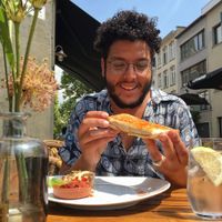 juicy wrap filled with seasonal veggies and home made spreads at Bar d'Henri in Antwerpen