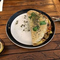 De gevulde pannenkoek  at Bar d'Henri in Antwerpen