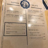 menu at Café Spatz in Bernkastel-kues