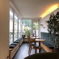 seating area at Café Spatz in Bernkastel-kues