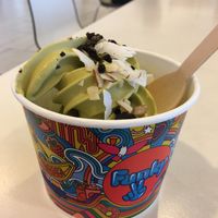Pistachio flavor with toppings at Funky Frozen Yoghurt in Kristiansand
