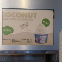 Clearly marked vegan options at Funky Frozen Yoghurt in Kristiansand