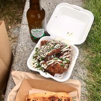 Kefir, sausage roll and mushie wingz at V-Face in Dublin
