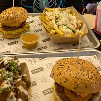 The smoke show burger with mushy wingz  at V-Face in Dublin