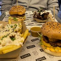 The brunchie burg with garlic parm fries  at V-Face in Dublin