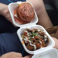 burger with mushroom wings at V-Face in Dublin