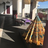 Another shot of the outdoor area at Sabores da India in Alcobaca