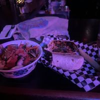 Bbq soy curl sandwich but in a wrap  #Veganuary at Hungry Tiger in Portland