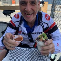 A happy cow at Angry Vegan in Penticton