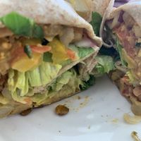Chickpea wrap at Angry Vegan in Penticton