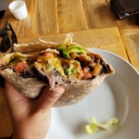 Black bean wrap at Angry Vegan in Penticton