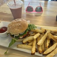 Fiesta burgerrs  at Angry Vegan in Penticton