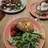 Veganer Toast / veggie Bagel at Zenith in Lisbon