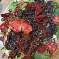 Vegan bruschetta at Zenith in Lisbon