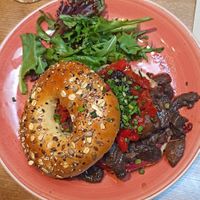 Vegan bagel at Zenith in Lisbon