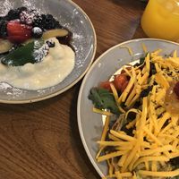 Vegan toast and vegan banana bread at Zenith in Lisbon