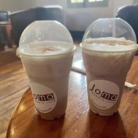 Coffee & chai tea latte with soy milk   at Joma Bakery Cafe - Hua Xieng in Luang Prabang