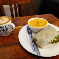 Soya milk chai latte 😍 at Joma Bakery Cafe - Hua Xieng in Luang Prabang