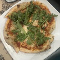 personal pizza with vegan mozzarella and arugula   at The New Parkway in Oakland