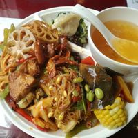 Only the first serving... at Qiānhé Qīngxīn 谦和清心素食 - 星辰路 in Chengdu