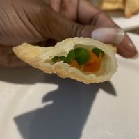 Inside of fried wonton appetizer  at Dragon House in Moreno Valley