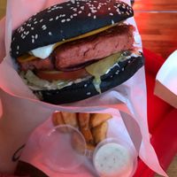 Crazy cow or something burger at Complex Burger in Moscow