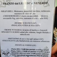 Lunch menu at Alice e Viola in Collegno