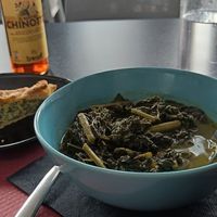 Spinach quiche and savoy soup at Alice e Viola in Collegno