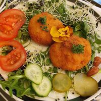 CROQUETTES!!! you MUST try them!!! ❤️ at Sweet Vegan in Antwerpen