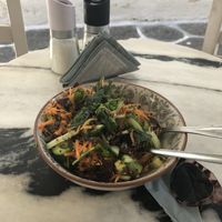 Red quinoa salad  at Sou Sou Ro in Paros