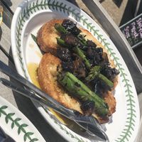 Mushroom on toast at Cafe Carmel in Bacton