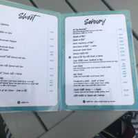 Menu at Cafe Carmel in Bacton