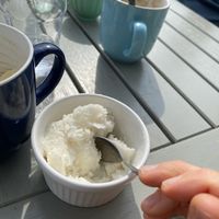 Coconut icecream  at Cafe Carmel in Bacton