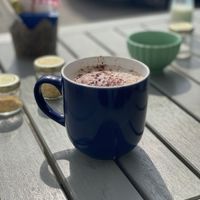 Oat cappuccino   at Cafe Carmel in Bacton