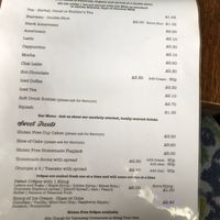 And drinks etc  at Cafe Carmel in Bacton