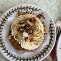 GF carrot cupcake  at Cafe Carmel in Bacton