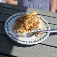 Pretzel and caramel cake at Cafe Carmel in Bacton