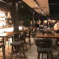 Upstairs dining area at Salt in Tirana