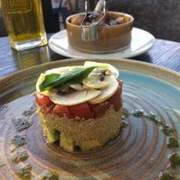 Avocado tartare w/ quinoa, tomato and mushroom at Salt in Tirana