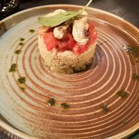 amazing avocado tartare with quinoa at Salt in Tirana