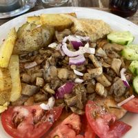 Vegan Gyros at Aubergine Cafe in Corfu