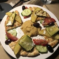 Greek variety (appetizer) at Aubergine Cafe in Corfu
